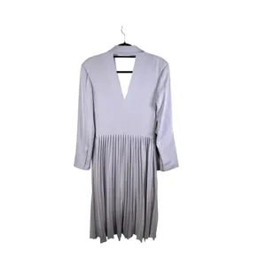 Front Row Shop Purple Pleated Maxi Dress‎ Women's Size 36 Cut Out Back Business thumbnail 3