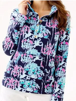 Lilly Pulitzer Skipper Popover in Monkey Trouble Print Size Small NEW WITH TAGS thumbnail 1