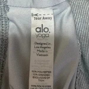 Alo Yoga Gray Rib Knit Sleeveless Cami Camisole Sports Bra Crop Tank Top Size S thumbnail 7