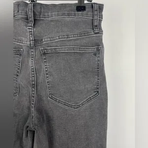 Madewell Washed Gray Stovepipe Raw Hem Cropped‎ Jeans thumbnail 5