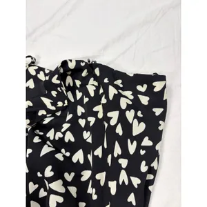 NWT Abercrombie & fitch womens black cream hearts mini dress. silky feel Size MP thumbnail 7