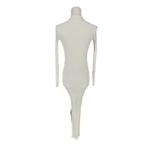 FRAME Ribbed Off White Long Sleeve Midi Sweater Dress Size XXS thumbnail 13