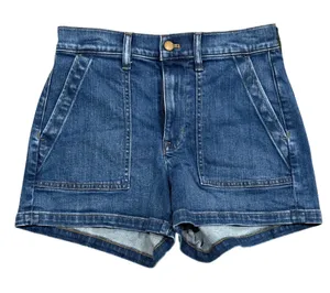 J.Crew Women High Rise Denim Shorts Medium Wash Blue Size 25 thumbnail 1