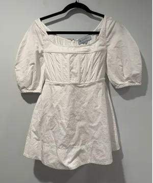 Tuckernuck Nealy Puff Sleeve Corset Top Small Boning Preppy Cottage Regency thumbnail 1