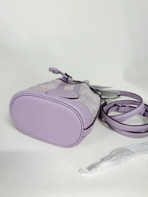 Coach Mini Dempsey Bucket Bag In Signature Jacquard With Stripe And Coach Patch C8322 thumbnail 5