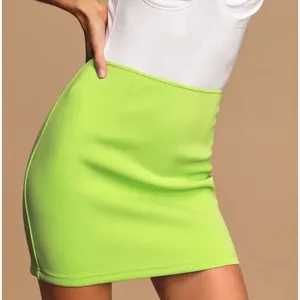 NWT Lulus Size XS Lime She's Bold‎ Neon Green Mini Skirt Y2K Stretch thumbnail 1