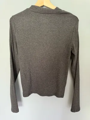 Gap Modern Rib Mockneck Cropped Shirt thumbnail 3
