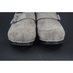 Dansko Leather Clogs Women Size 39 Grey Good Buckle Strap Block Heel Nubuck thumbnail 7