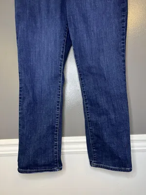 Levis Classic Straight Jeans Womens 14S Blue Dark Wash Stretch Denim Pants thumbnail 3