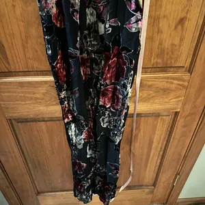 Lulus Blissful Evening Black Floral Velvet Burnout Maxi Dress - Size M thumbnail 6