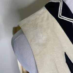 Vintage Geometric Vest Cream Black Sz 10 Lined ? Linen thumbnail 12