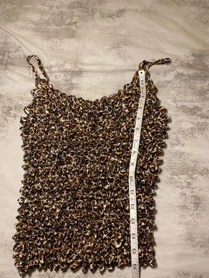 Y2K Brown Leopard Textured Stretch Camisole Size undefined thumbnail 7