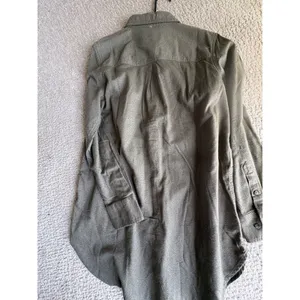 Carhartt Rugged Flex Relaxed Fit Long Sleeve Button Up Shirt Women's L Green NWT thumbnail 3