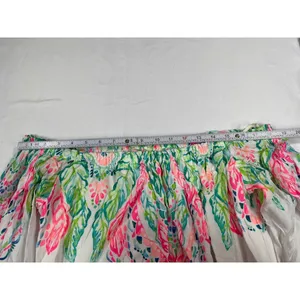 Lilly Pulitzer SKU 7935 Multicolor Off Shoulder Floral Dress Size L thumbnail 4