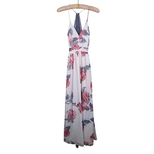 Dainty Hooligan Womens Chiffon Floral Lace Maxi Dress Small White Event Party Boho Romantic thumbnail 3