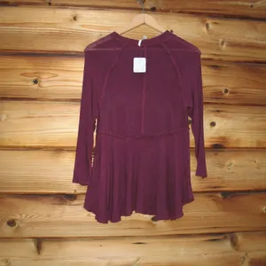 NWT Free People Maroon Top thumbnail 5