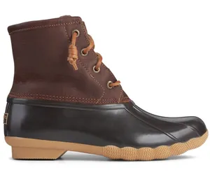 Sperry Saltwater Brown & Black ‘Tan’ Leather Duck Boot thumbnail 1