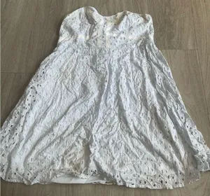 H&M Light Blue Eyelet Dress thumbnail 1