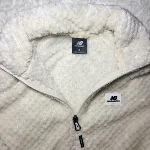New Balance Cream Fleece Jacket *Has Small hole on Side Seam* thumbnail 2