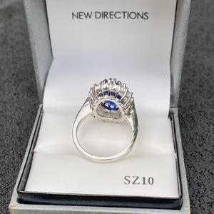 💎💙 NWT NIB New Directions Princess Diana Style Size 10 Sapphire Blue Style Cubic Zirconia Crystal Ring $20.00 💙💎 thumbnail 4