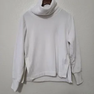 Athleta Women's Small Double Cozy Karma Funnel Neck Pullover Soft Plush Sweater thumbnail 1