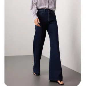 Joe's Jeans Wide Leg Jeans Size 30 Dark Wash Long Cotton Business Casual $200 thumbnail 3