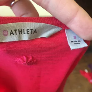 Athleta Embroidered flower neckline T-shirt thumbnail 3