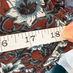 Veronica Beard Silk Floral Ruched Mini Dress Rust Blue‎ Size 0 thumbnail 9