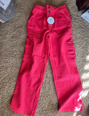 Lane 201 Red Cargo Pants thumbnail 1