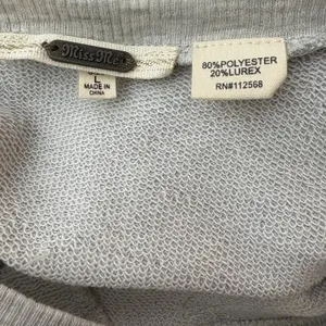 Miss Me Sweater Gray Pullover Long Sleeve Sweat Shirt Owl Knit Womens Large thumbnail 6