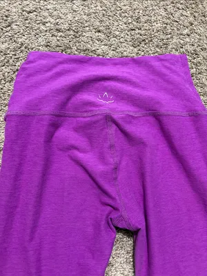Beyond Yoga Women’s Vivid Plum Heather At Your Leisure High‎ Waist Leggings XS thumbnail 7