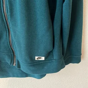 Nike Women’s Full Zip Asymmetrical Modern Cape Jacket Hoodie Teal Size Large thumbnail 4