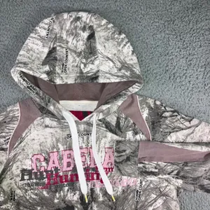 Cabela's Hoodie Women L Seclusion Open Country‎ Snow Camo Pink Graphic Outdoor thumbnail 2