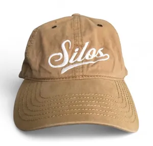Silos Magnolia Baseball Cap Unisex Adjustable Curved Brim Tan Brown Leather Strap Adjustable One Size thumbnail 1