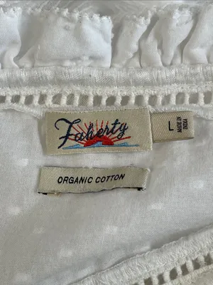 Faherty Ivory Ruffle Collar Button-Front Blouse thumbnail 5