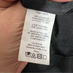 NWT‎ Show me your mumu Samantha Ruffle Wrap Dress black Sz 3X missing belt thumbnail 8