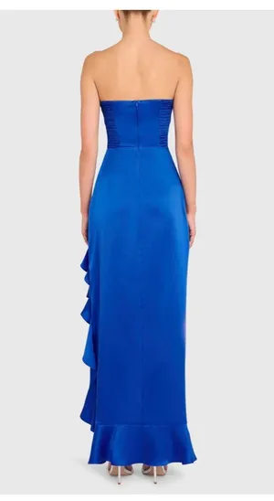 BRAND NEW Amanda Uprichard Cobalt Blue Maxi Dress thumbnail 2