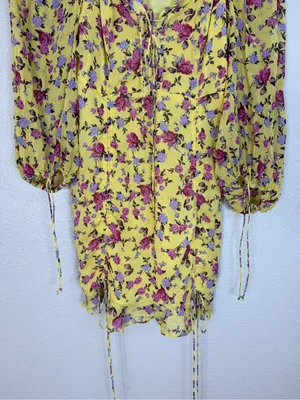 For Love & Lemons Viral Beaumont Silk Floral Mini Dress size Medium $298 thumbnail 11