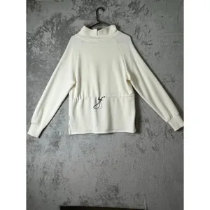 Varley Arcola Mock Neck Pullover Sweatshirt Oversized Beige Tunic XS Athleisure thumbnail 3