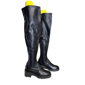 Seychelles View from up here‎ Black Over the knee Platform Boots Goth Grunge 7.5 thumbnail 2
