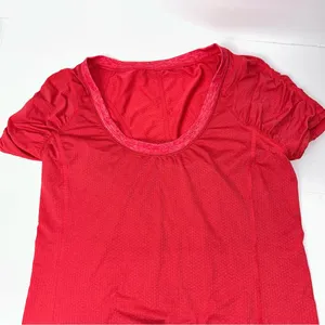 Lululemon Willpower Short Sleeve Shirt in Red thumbnail 3