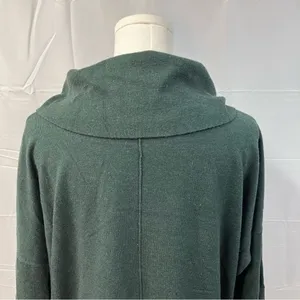Vila Milano Cowl Neck Tunic oversized‎ sweater hunter green women’s medium thumbnail 10