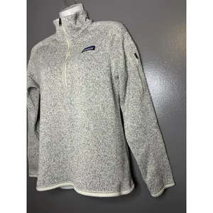 Patagonia Sweater Womens Small Gray Better Sweater 1/4 Zip Mock Neck Fleece thumbnail 6