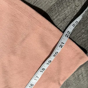 Off Shoulder Sweater Salmon Pink small top comfy asymmetrical design fold over thumbnail 7