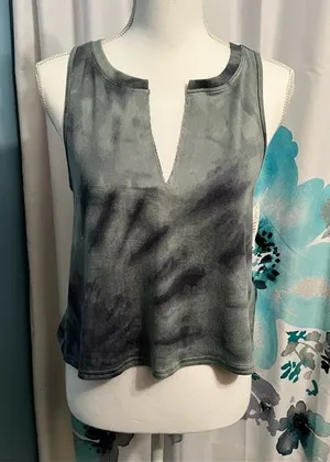 V neck tie dye tank thumbnail 1