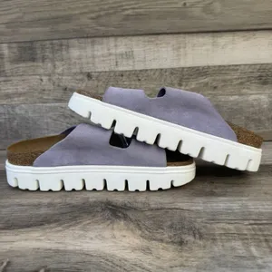 Papillio by Birkenstock Arizona Chunky Platform Sandal Lavender Suede Sz 37 thumbnail 7