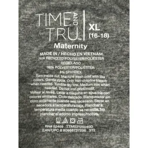NWT Time and Tru Women's XL Gray "I've Got You Babe" Maternity Graphic Tee Shirt thumbnail 7