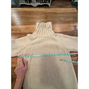 J.CREW Beige Merino Wool Turtleneck Sweater S thumbnail 6