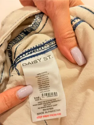 Daisy Street Faye Barrel Leg Embroidered Denim Contrast-Stitch Garment Sz XL thumbnail 13