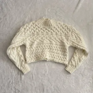 Cozy Cable Knit Sweater White thumbnail 3